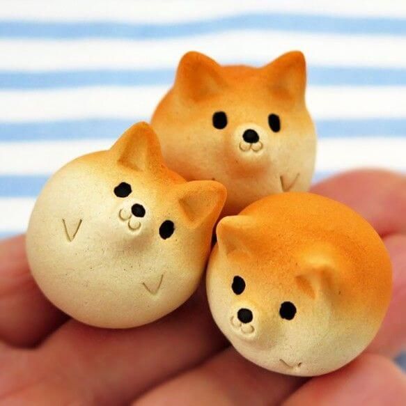 Nourriture mignnone ressemblant à des chiens bouboules