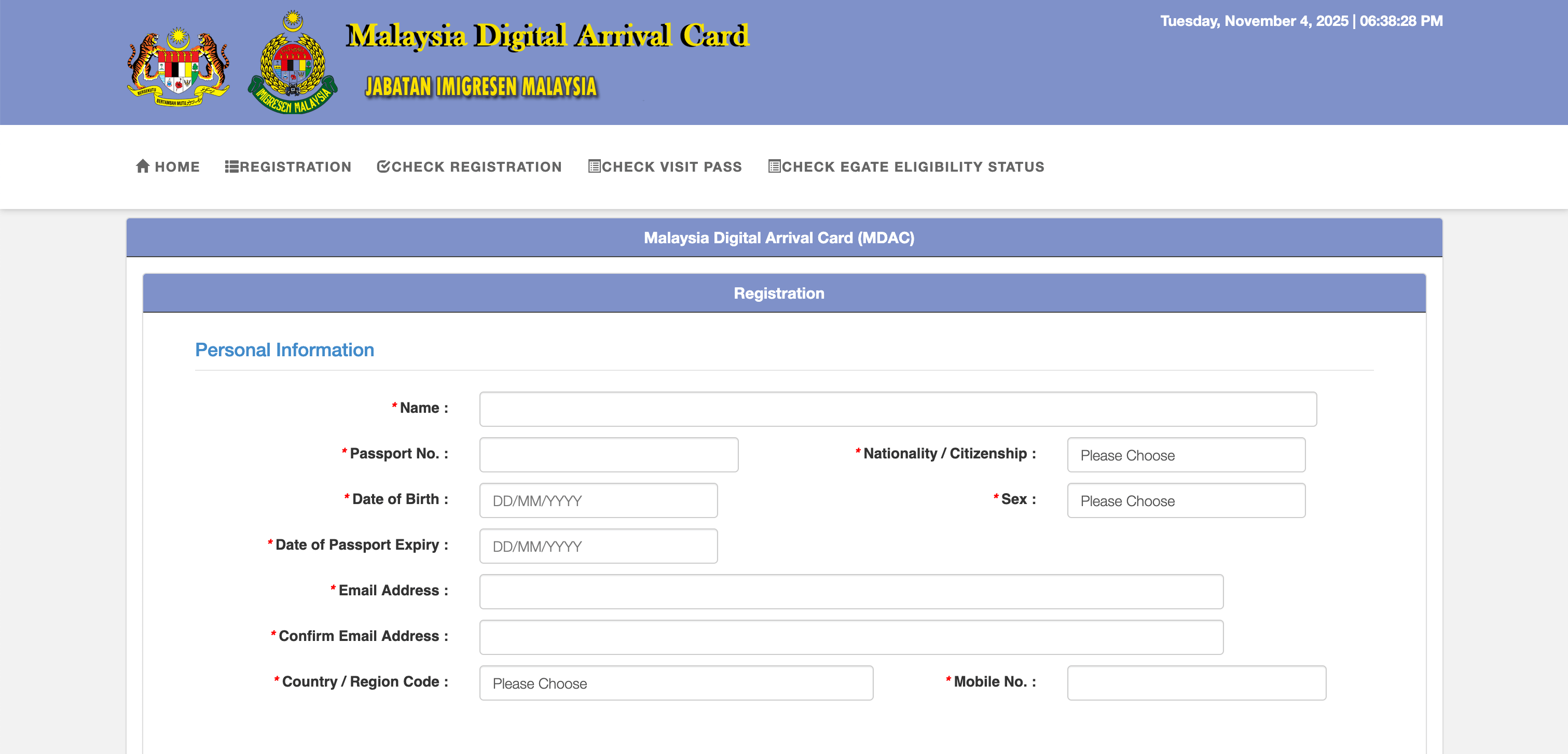 The part two of the form page to fill to get an MDAC
